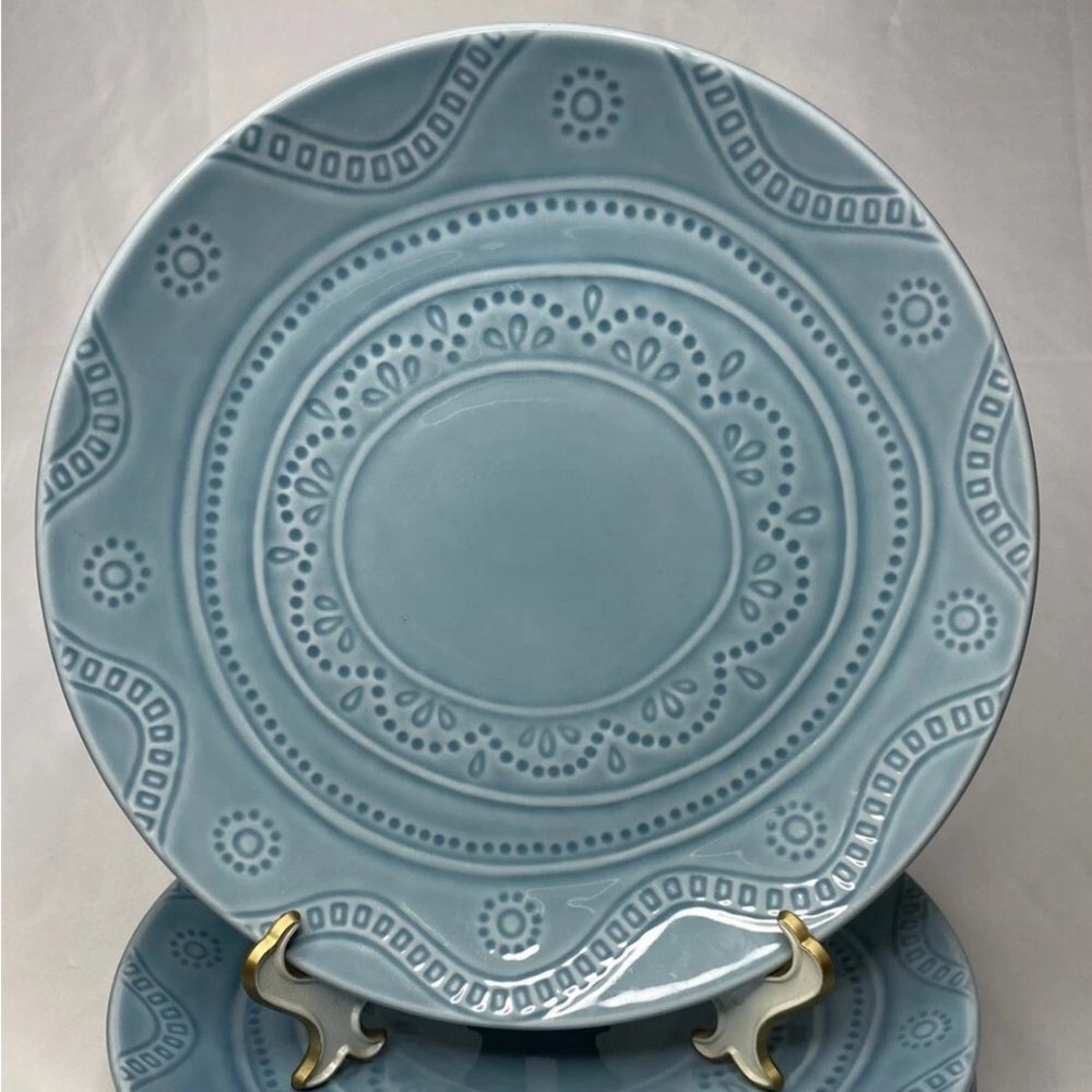 Threshold Kennet Azure Stoneware Dinner Plates 10.5in Discontinued pattern